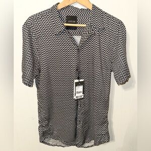 Youcom Black and White Men's Shirt NWT